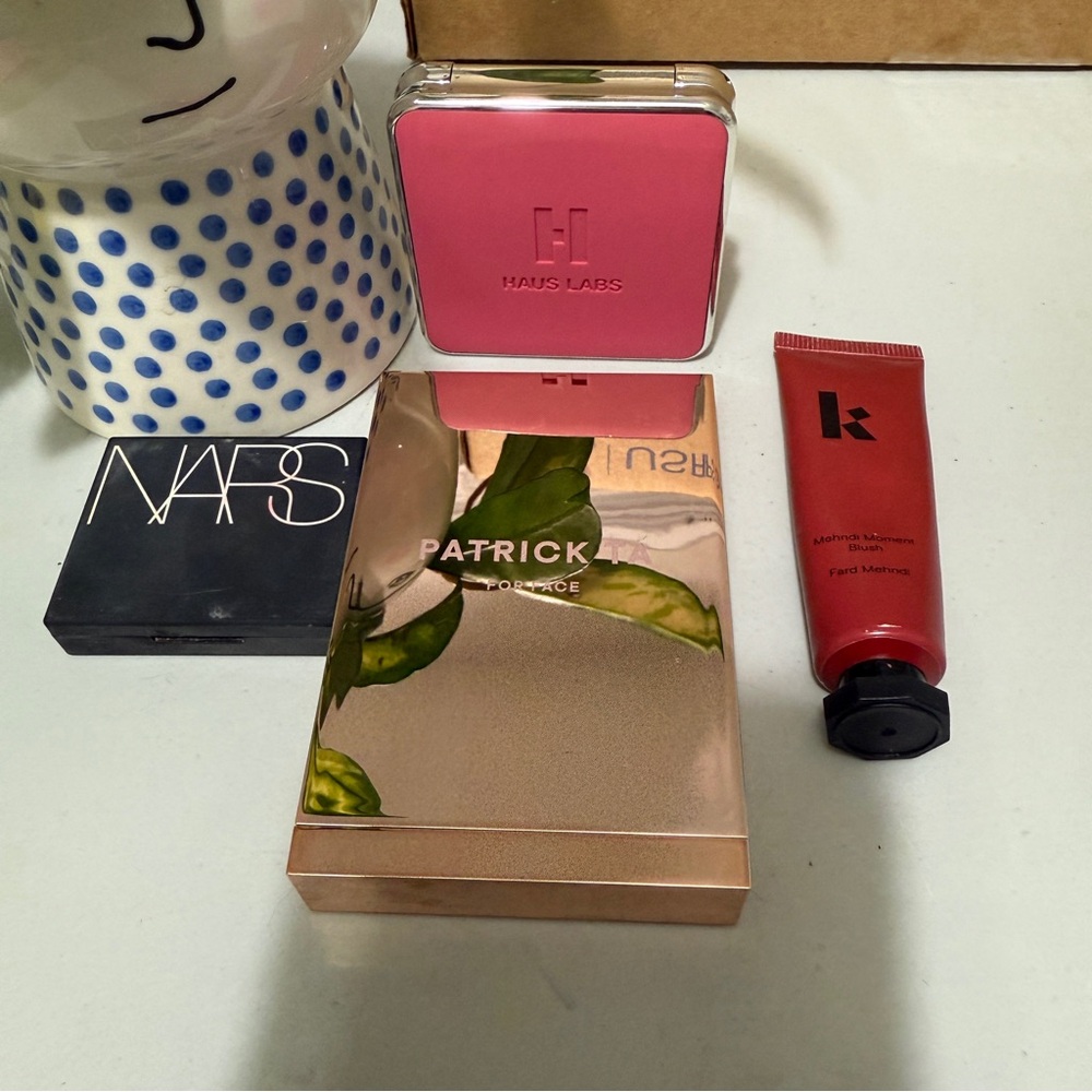 Luxury‎ Blush Bundle - Patrick Ta Blush Palette, Nars Orgasm, Haus Labs, Kulfi